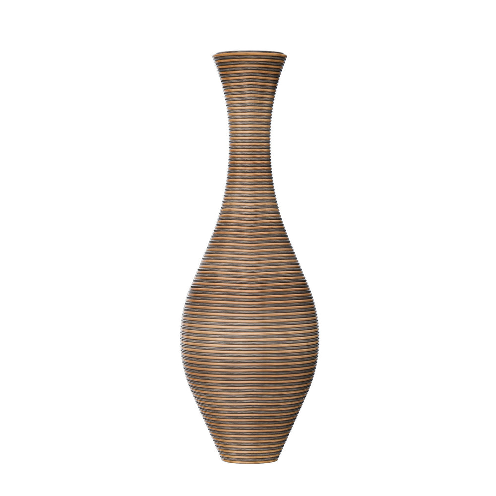 39-inch Tall Artificial Rattan Floor Vase in Elegant Beige…