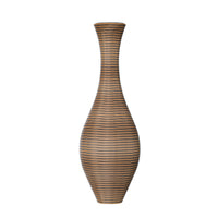 39-inch Tall Artificial Rattan Floor Vase in Elegant Beige…