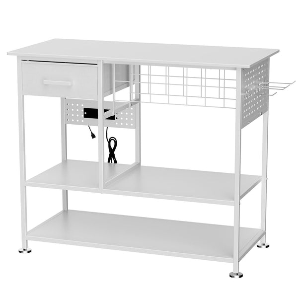 Large Heat Press Table with Charging Station, Movable Metal…