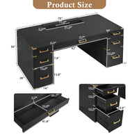 70' Extra-Large Classic and Traditional Executive Desk with…