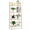 4-Tier Bamboo Ladder Shelf & Plant Stand