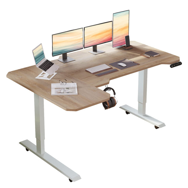 L-Shaped 59" Electric Standing Desk