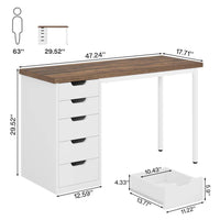 Computer desk with storage space, modern desk, writing desk…