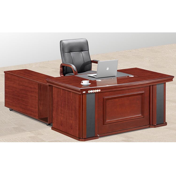 Heritage Hand-Painted Executive Desk — Solid Wood Antique R…