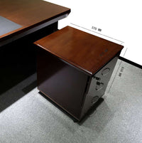 Heritage Hand-Painted Executive Desk — Solid Wood Antique R…