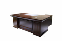 Heritage Hand-Painted Executive Desk — Solid Wood Antique R…