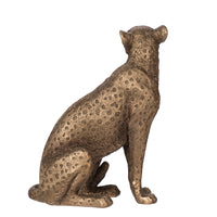 5.1x3.5x6.1' Copper Panther, Animal Statue Decor