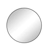 39" Circular Wall Mirror – Black Metal Frame