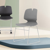 Modern Stacked Office Chair Set with Ergonomic Design in Gr…