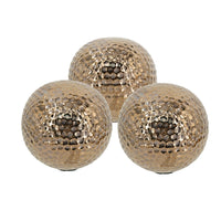 D3.9x3.5' Decorative Orbs with Textured Bronze Finish, Set…