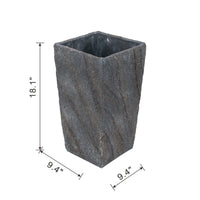 9.4x9.4x18.1' Cement Planter Large, Indoor Outdoor Garden F…