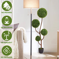 Artificial Boxwood Topiary Tree Triple Ball-Shaped Faux Pla…