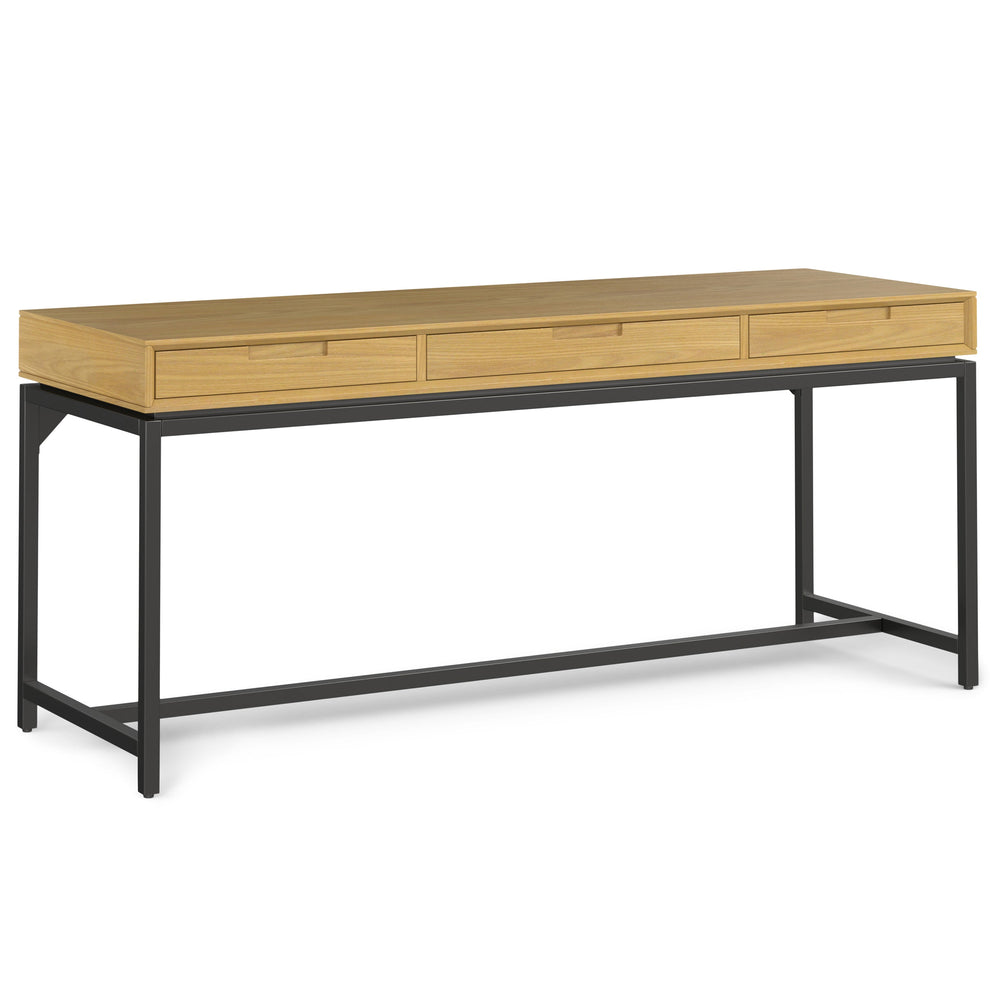 Banting – Mid Century Wide Desk – Oak Veneer